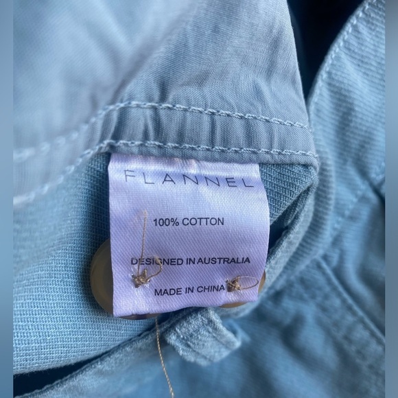 Flannel Australia Size 3 Blue Button Fly Pant - Picture 15 of 15